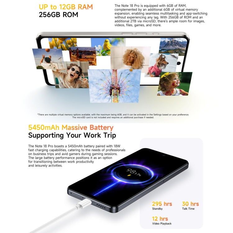 Ulefone Note 18 Pro, 6GB+256GB, Face ID & Side Fingerprint, 6.78 inch Android 14 MediaTek Helio G91 MTK6769 Octa Core, Network: 4G, Dual SIM, OTG, NFC Ulefone Note 18 Pro, 6GB+256GB, Face ID & Side Fingerprint, 6.78 inch Android 14 MediaTek Helio G91 MTK6769 Octa Core, Network: 4G, Dual SIM, OTG, NFC